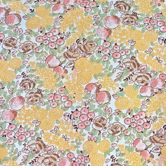 Vintage Ultriana Peach pattern button top 60s 70s pointed collar Size Medium - Picture 3 of 9